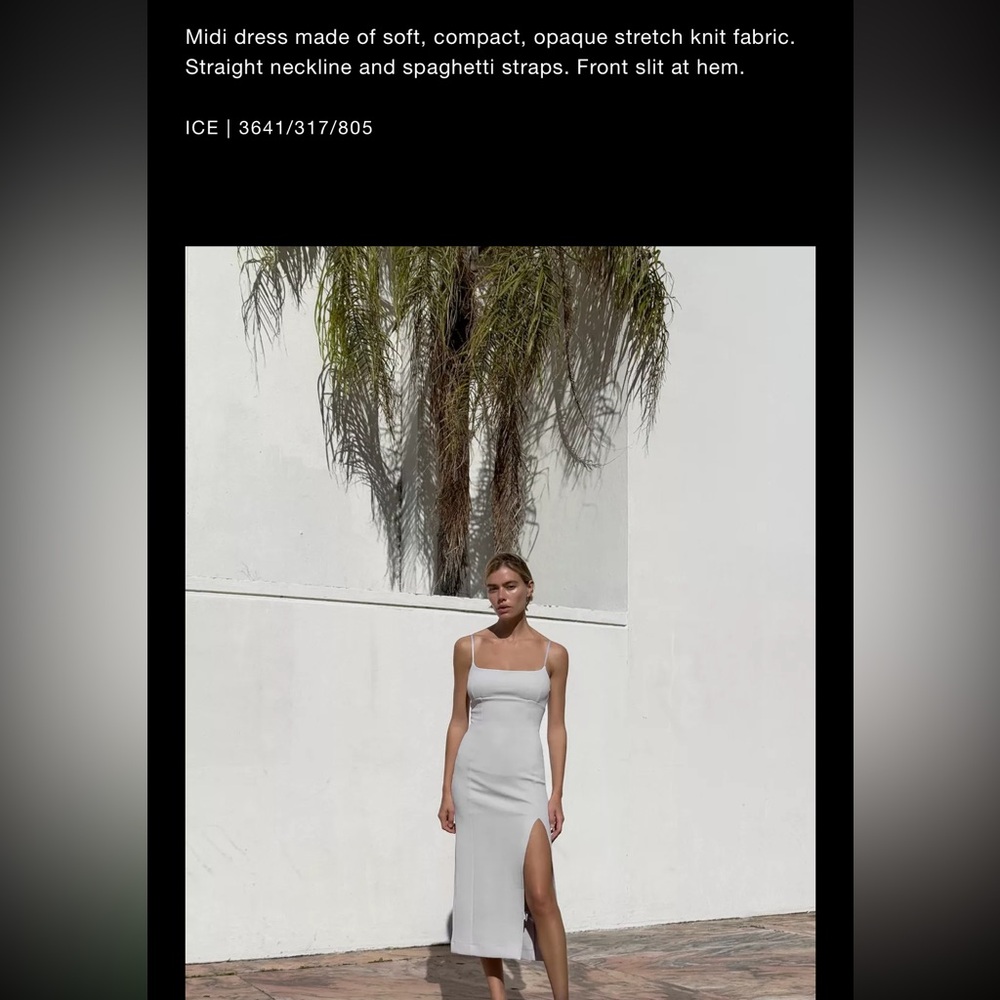 Zara interlock stretch slit midi dress - Picture 6 of 11